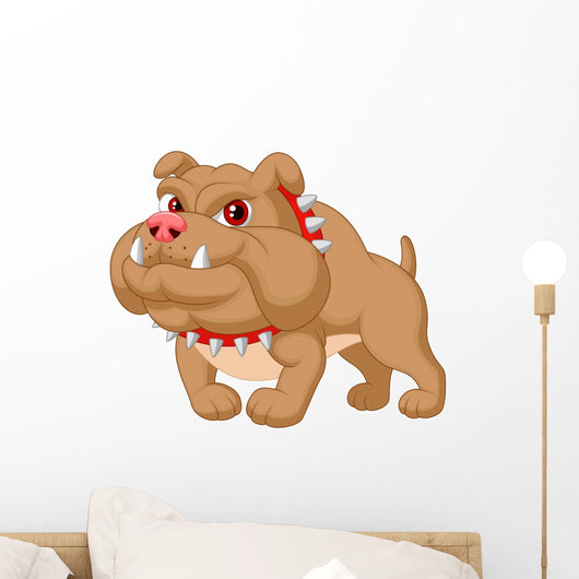 Illustration of bulldog cartoon Wall Decal