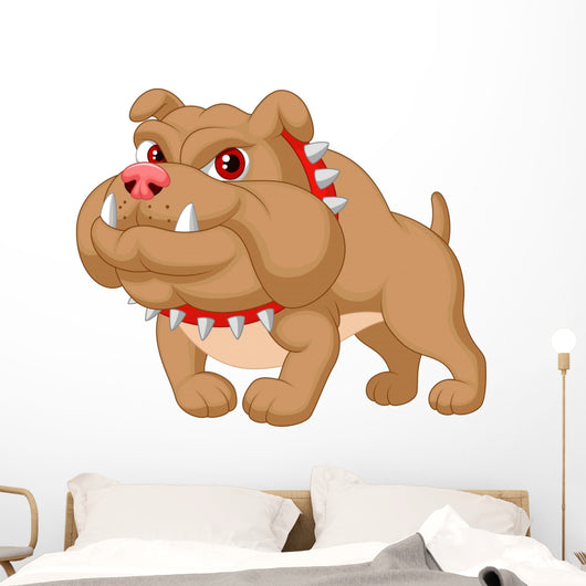 Illustration of bulldog cartoon Wall Decal