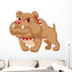Illustration of bulldog cartoon Wall Decal
