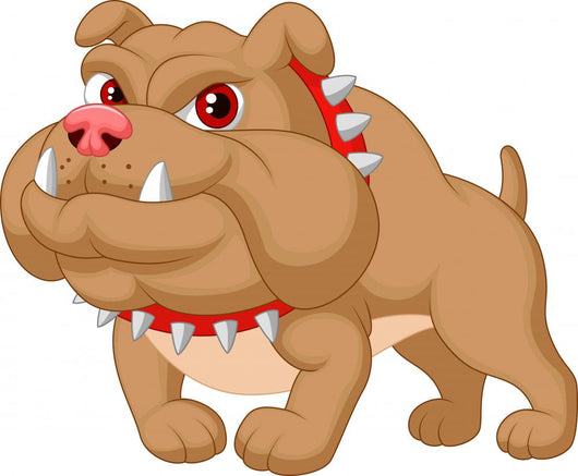 Illustration of bulldog cartoon Wall Decal