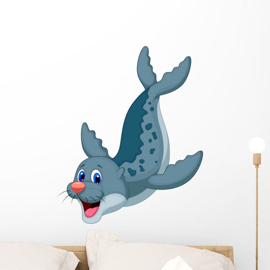 Cute seal cartoon Wall Decal