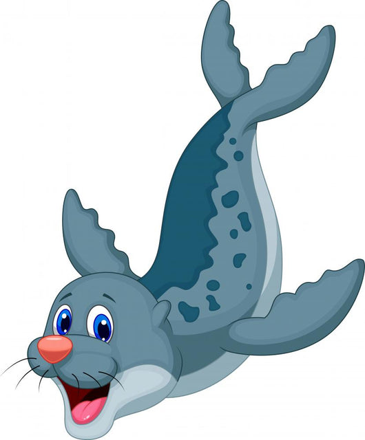 Cute seal cartoon Wall Decal