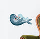 Mother and baby seal cartoon Wall Decal