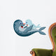 Mother and baby seal cartoon Wall Decal