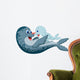 Mother and baby seal cartoon Wall Decal