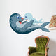 Mother and baby seal cartoon Wall Decal