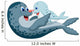 Mother and baby seal cartoon Wall Decal