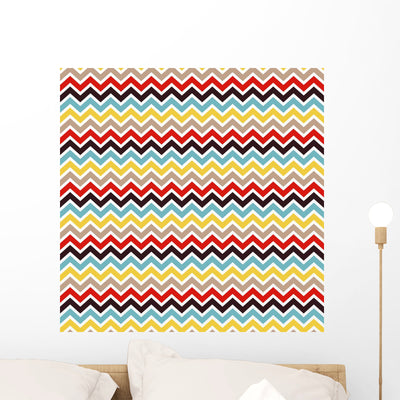 Seamless Chevron Pattern Wallpaper Tile shown on a wall
