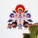 Ludowa wycinanka z indykami Wall Decal