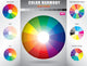 Color harmony / Color wheel with shade of colors Wall Mural