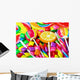multicolored lollipops, candy and chewing gum Wall Mural