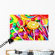 multicolored lollipops, candy and chewing gum Wall Mural