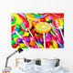 multicolored lollipops, candy and chewing gum Wall Mural