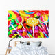 multicolored lollipops, candy and chewing gum Wall Mural