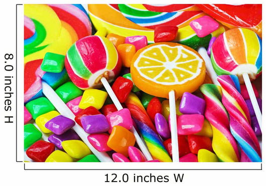 multicolored lollipops, candy and chewing gum Wall Mural