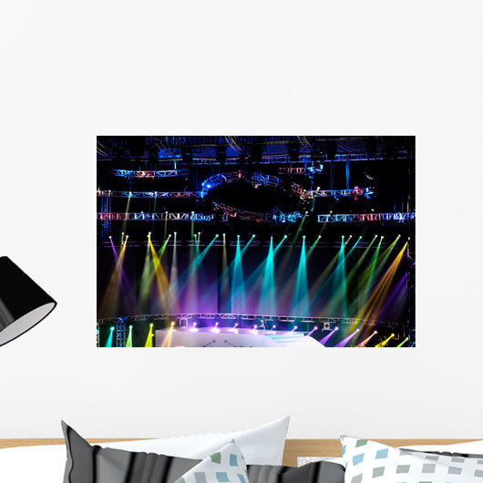 Vector Stage Spotlight with Laser rays 