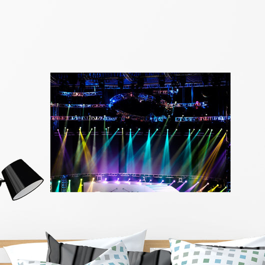 Vector Stage Spotlight with Laser rays 