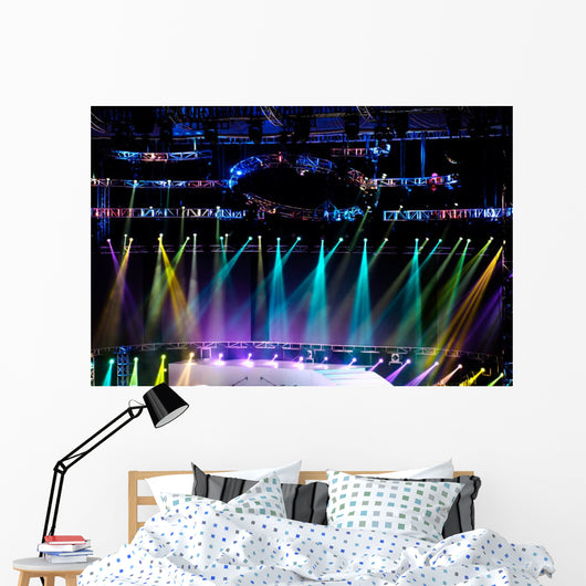 Vector Stage Spotlight with Laser rays 