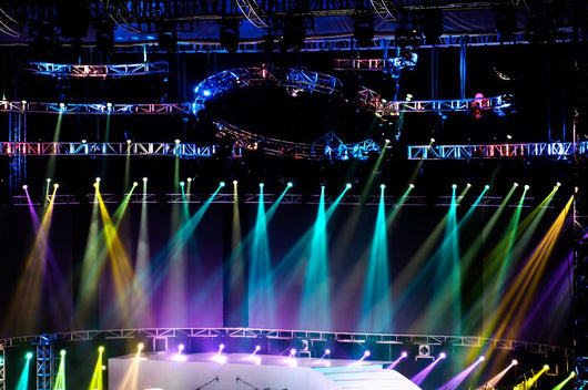 Vector Stage Spotlight with Laser rays 