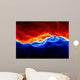 Fire and ice abstract fractal lightning Wall Mural