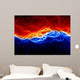 Fire and ice abstract fractal lightning Wall Mural
