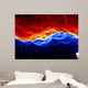 Fire and ice abstract fractal lightning Wall Mural