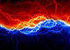 Fire and ice abstract fractal lightning Wall Mural