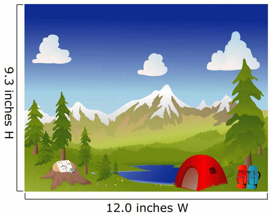 Camping in the mountains Wall Mural