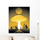 doomsday, with a nuclear bomb going off in a city Wall Mural