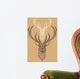 Christmas deer with geometric pattern, vector Wall Decal