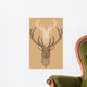 Christmas deer with geometric pattern, vector Wall Decal