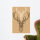 Christmas deer with geometric pattern, vector Wall Decal