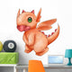 Cartoon Illustration of a Little Dragon 