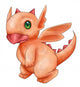 Cartoon Illustration of a Little Dragon 
