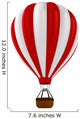 3d Colorful Hot Air Balloon Wall Decal