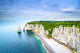 Etretat Aval Cliff Landmark and Ocean 