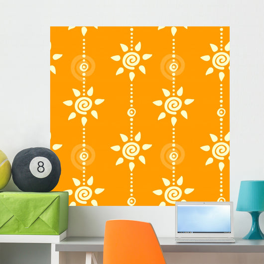 Seamless Summer Sunny Wall Decal