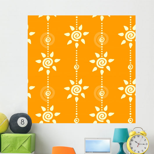 Seamless Summer Sunny Wall Decal