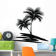 palm tree silhouette Wall Decal