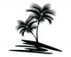 palm tree silhouette Wall Decal