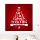Christmas tree wishes typography banner Wall Mural