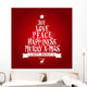 Christmas tree wishes typography banner Wall Mural