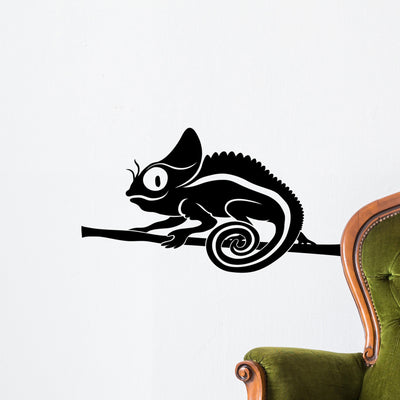 Chameleon Wall Decal shown on a wall