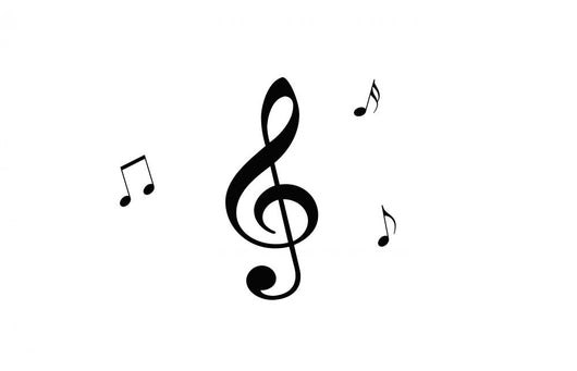 treble clef and notes Wall Mural