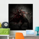 Wounded Gladiator in Red Coat Throwing Spear 
