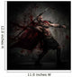 Wounded Gladiator in Red Coat Throwing Spear 
