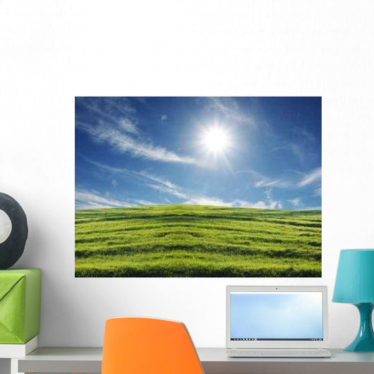 Green Field Wall Decal Design 3