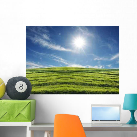 Green Field Wall Decal Design 3