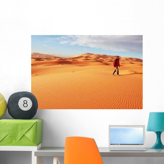 Man Observer Sand Desert Wall Decal Design 3