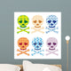 Skull Fashion Icon Set Wall Decal